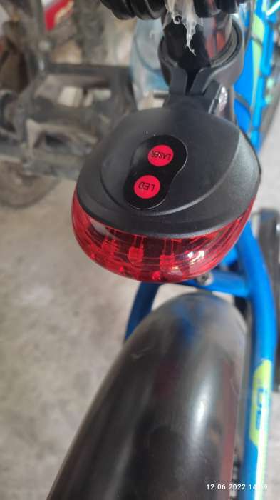 Фотография покупателя товара Фонарь-лазер велосипедный "Мастер К", 2 ААА, 4 режима, 7 х 3.5 х 7.5 см