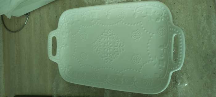 Фотография покупателя товара Блюдо керамическое «Сьюзен», 29,5×17,5 см, цвет белый