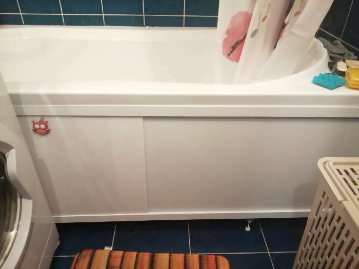 Фотография покупателя товара Экран для ванны "Кварт Белый", 168 см - Фото 9