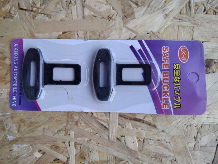 Фотография покупателя товара Заглушка ремня безопасности TORSO, пластик, черная, набор 2 шт