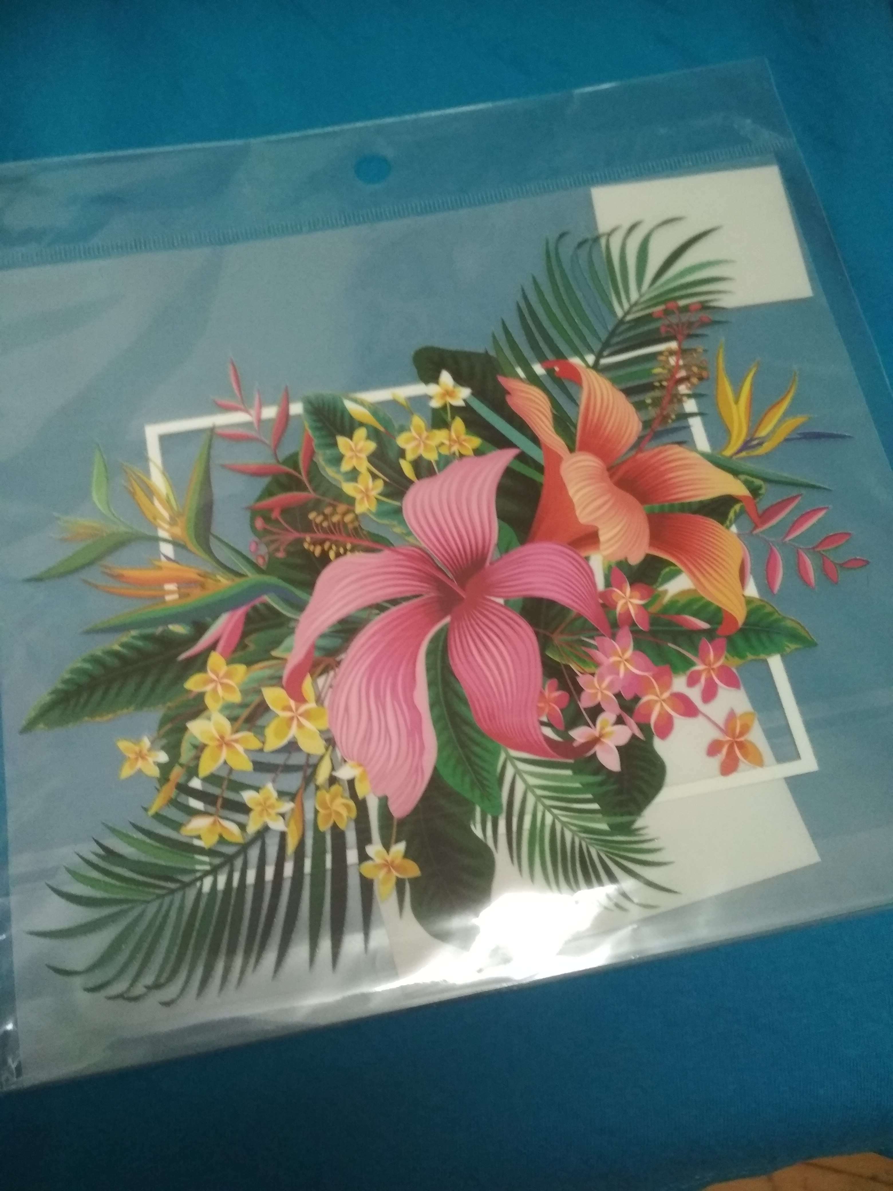 Фотография покупателя товара Термотрансфер «Цветы», 17,3 × 20 см - Фото 3