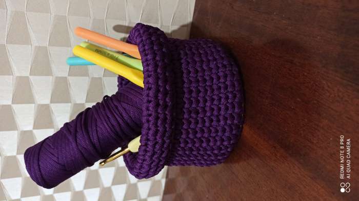 Фотография покупателя товара Шнур для вязания "Классика" 100% полиэфир 3мм 100м (215 т.сиреневый) - Фото 3