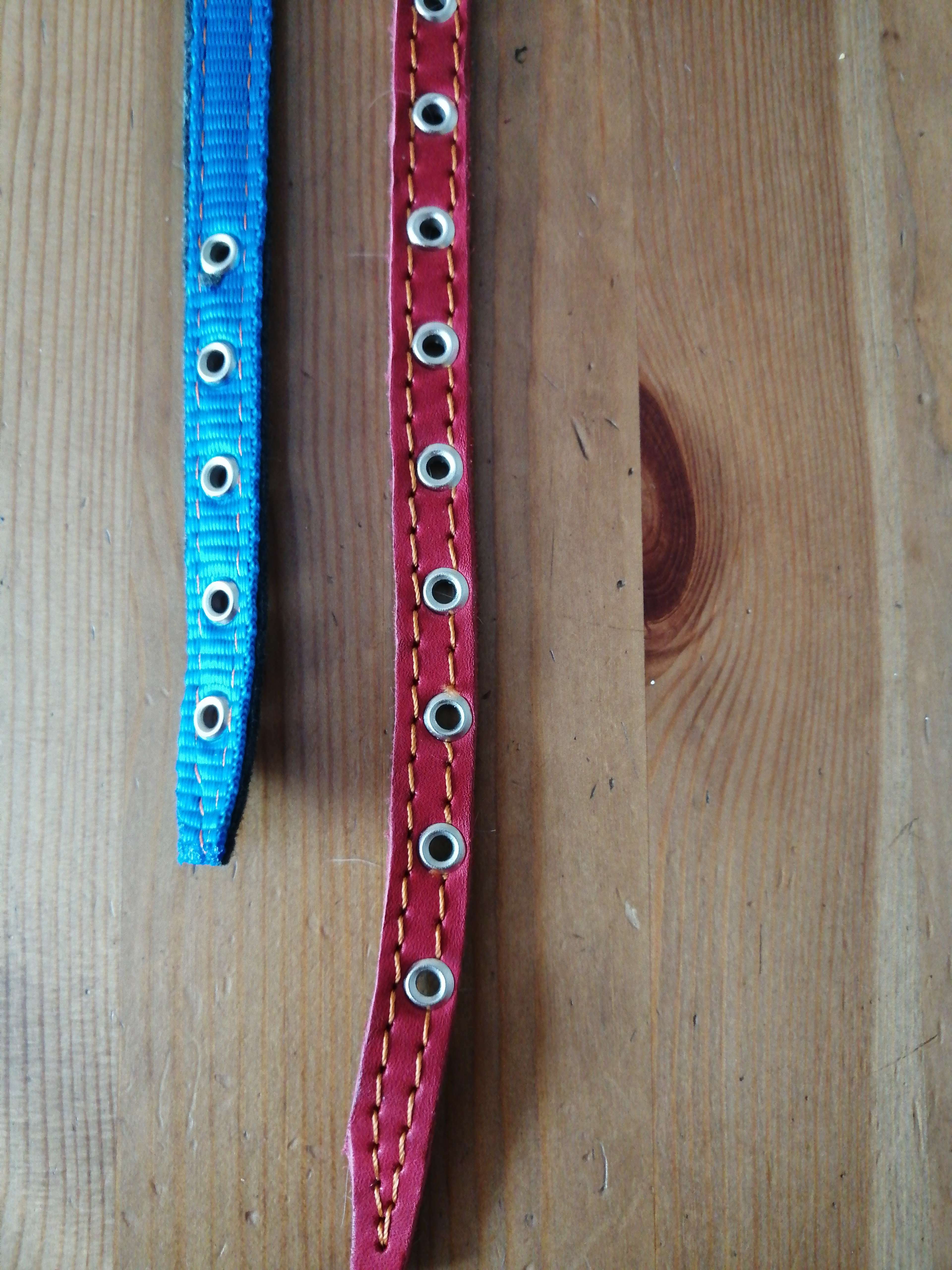 Фотография покупателя товара Ошейник кожаный на синтепоне, безразмерный, 37 х 1,5 см, ОШ 21-31 см, красный