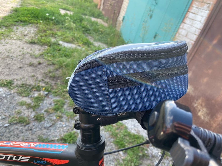 Фотография покупателя товара Велосумка на руль Graffiti, цвет синий