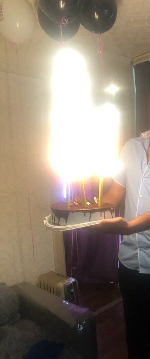 Фотография покупателя товара Свечи фонтаны для торта "Неон", 17,5 см, 60 секунд, цветное пламя, 4 шт - Фото 43