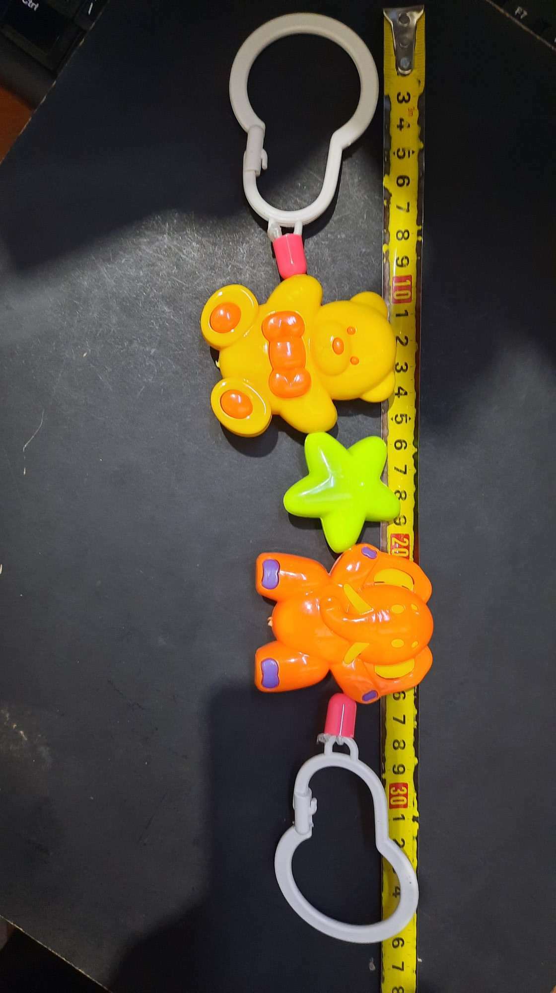 Фотография покупателя товара Растяжка на коляску/кроватку «Мишка, звезда, слоник», 3 игрушки, Крошка Я