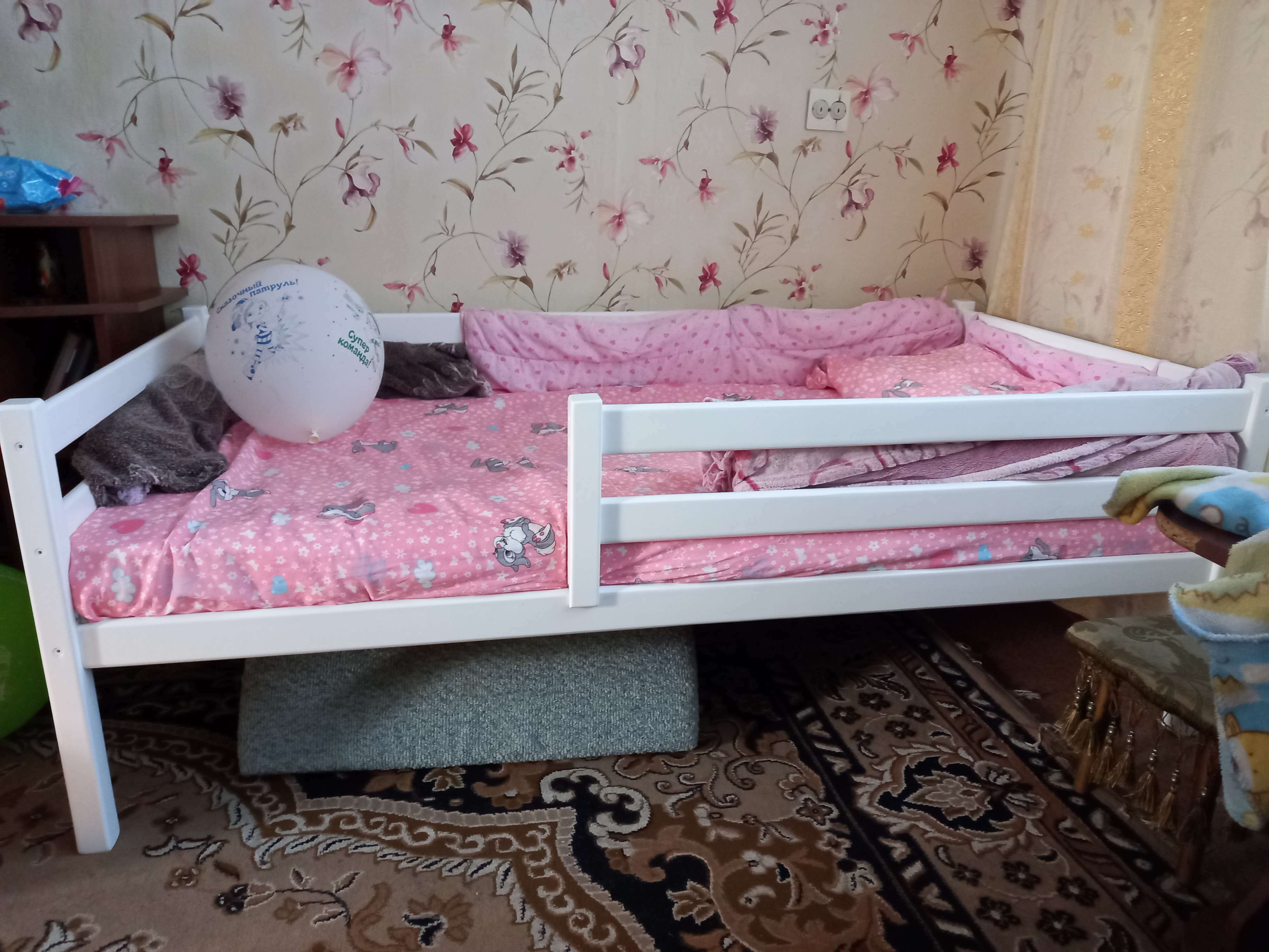 Фотография покупателя товара Кровать Сева, спальное место 1600х800, Белый/Массив Берёзы - Фото 35