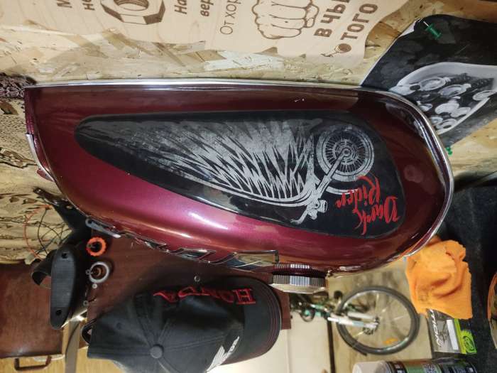 Фотография покупателя товара Набор наклеек на мотоцикл Dark Rider, 2 шт - Фото 1