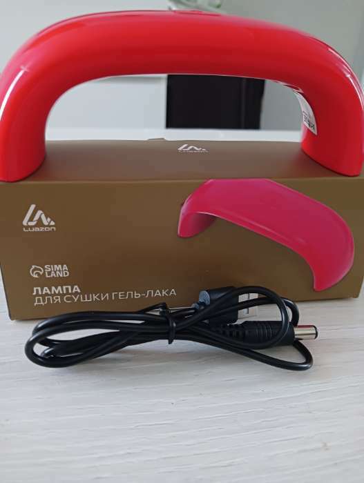 Фотография покупателя товара Лампа для гель-лака Luazon LUF-05, LED, 9 Вт, 3 диода, таймер, USB, красная