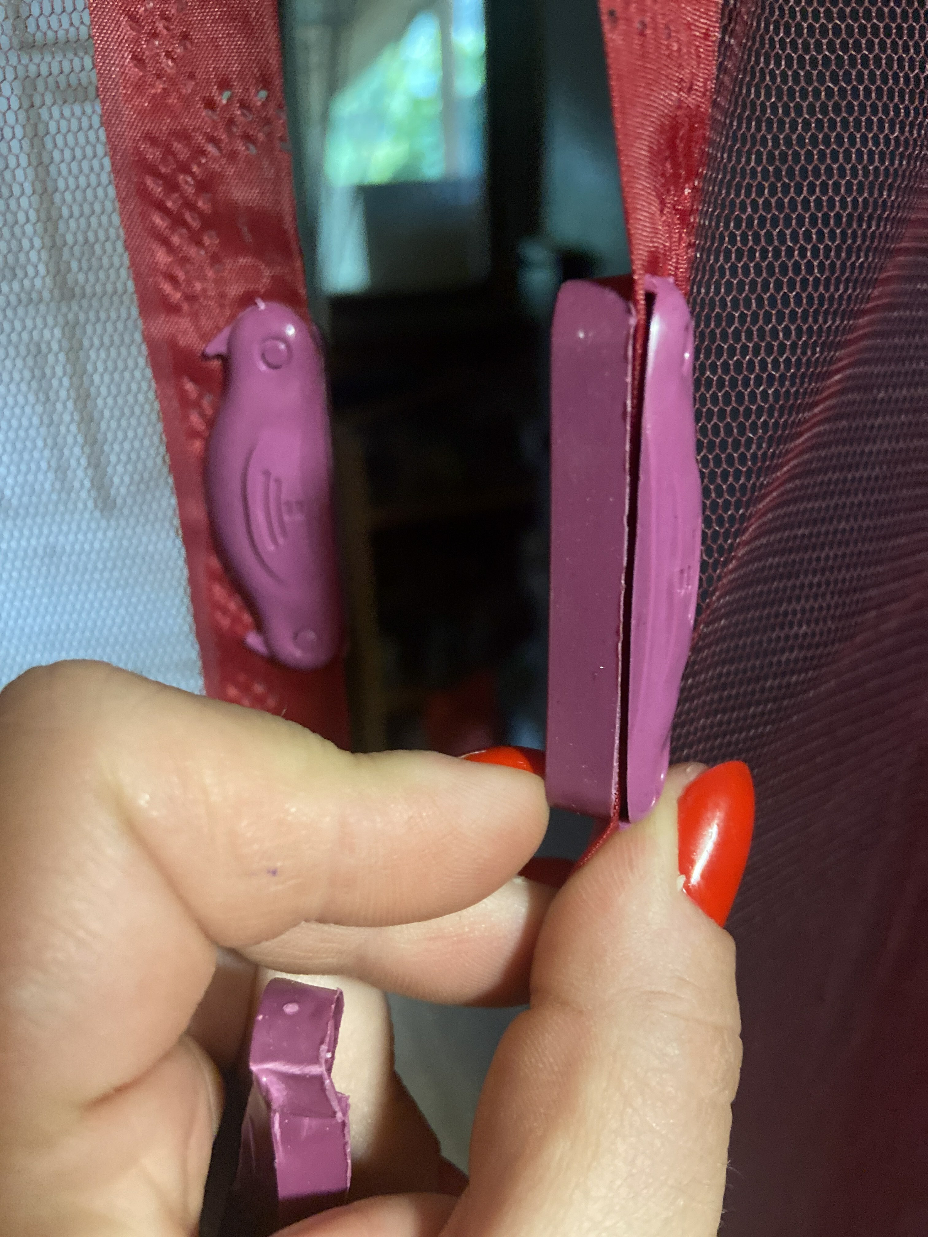 Фотография покупателя товара Сетка антимоскитная на магнитах для защиты от насекомых, 80×210 см, цвет бордовый - Фото 6