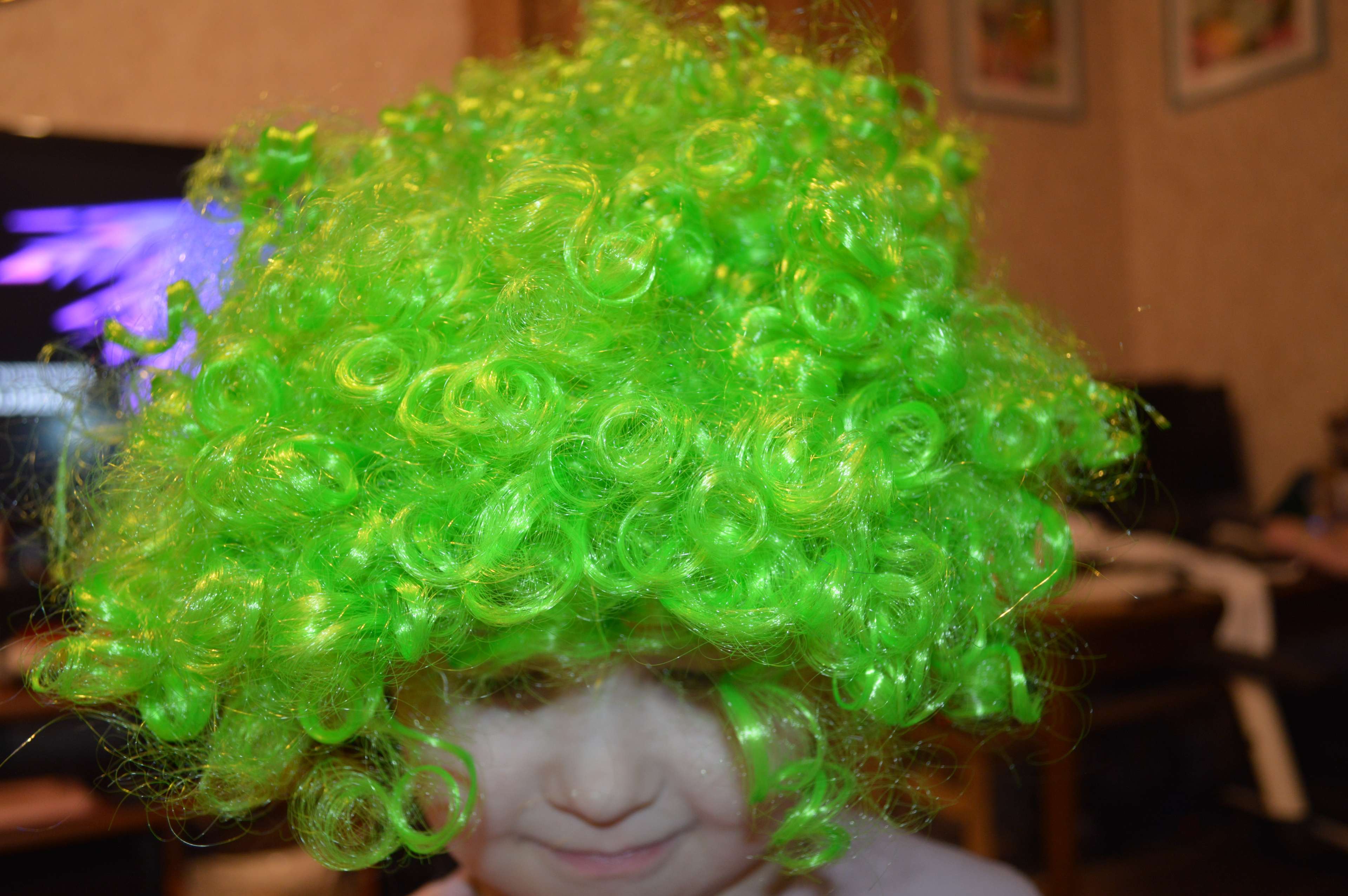 Фотография покупателя товара Карнавальный парик «Объём», цвет малиновый, 120 г - Фото 1