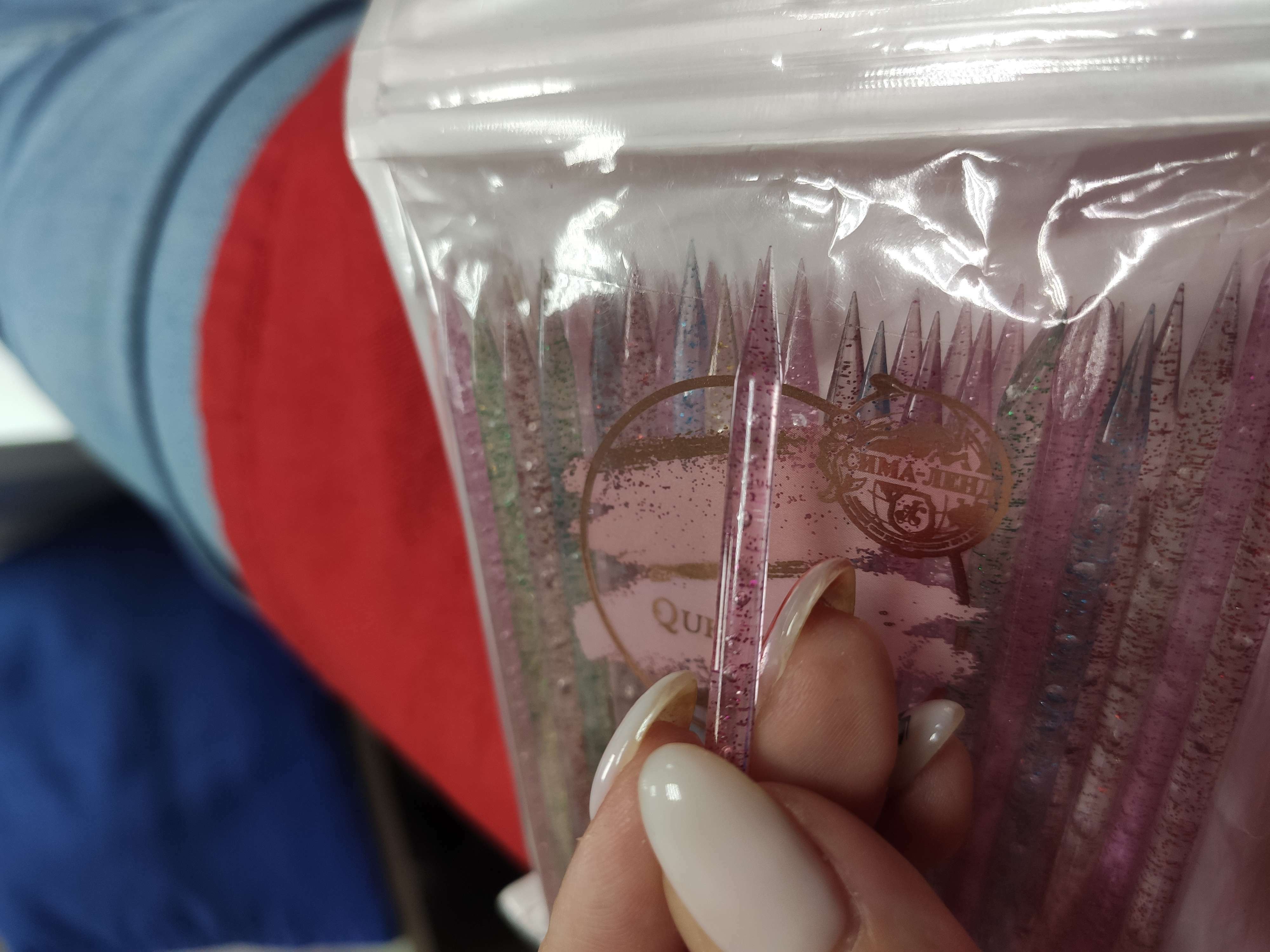 Фотография покупателя товара Набор палочек для маникюра, двусторонние, 50 шт, 9,5 см, цвет МИКС - Фото 4
