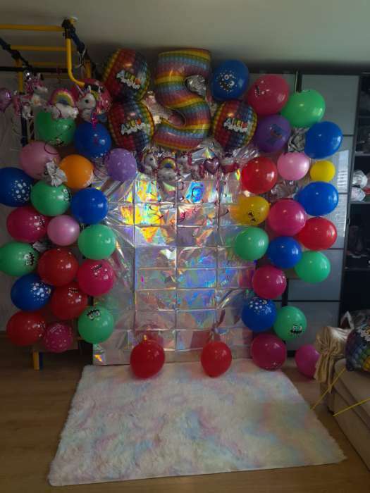 Фотография покупателя товара Гирлянда из фольгированных шаров 38" «Единороги», 105 см - Фото 4