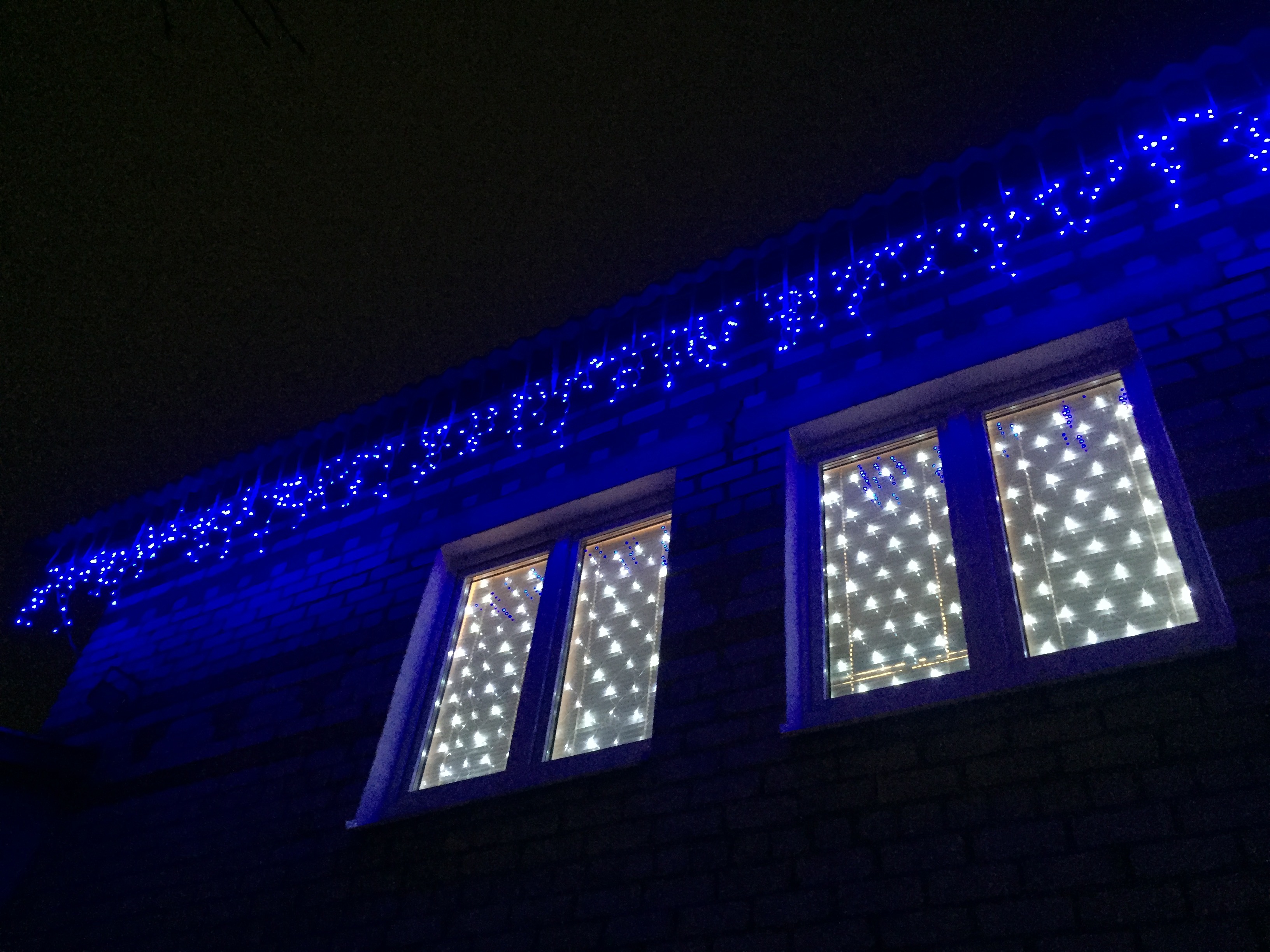 Фотография покупателя товара Гирлянда «Сеть» 1.6 × 1.6 м, IP20, тёмная нить, 144 LED, свечение синее, 8 режимов, 220 В - Фото 29