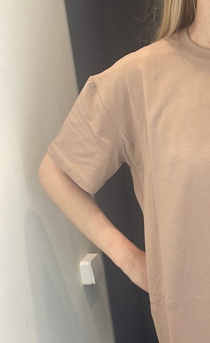 Фотография покупателя товара Футболка женская MINAKU OVERSIZE FIT: цвет коричневый, р-р 44 - Фото 2
