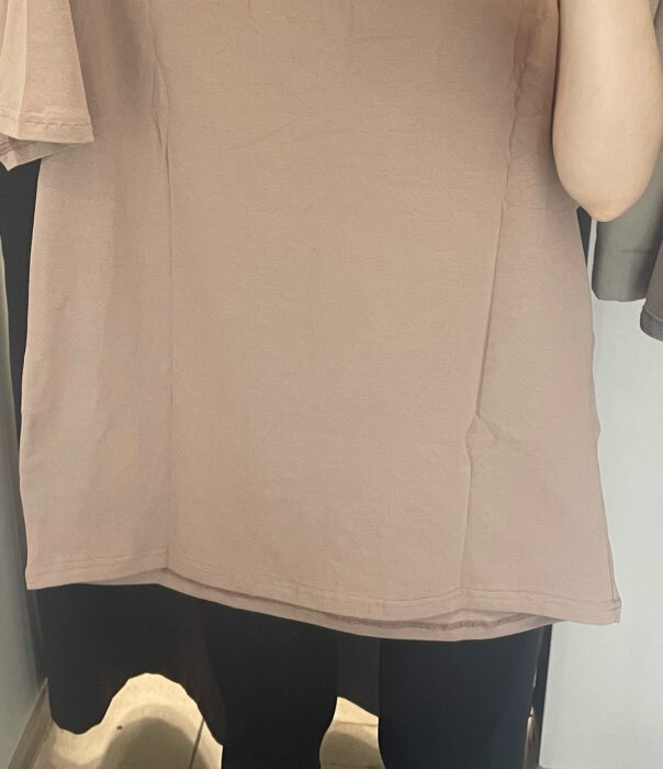 Фотография покупателя товара Футболка женская MINAKU OVERSIZE FIT: цвет коричневый, р-р 44 - Фото 6