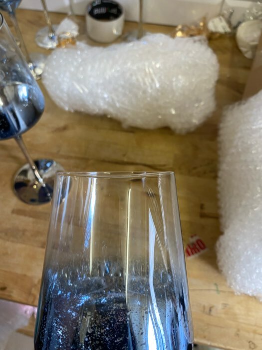 Фотография покупателя товара Бокал из стекла для вина «Мерцание», 500 мл, 8,5×25 см, цвет синий - Фото 9