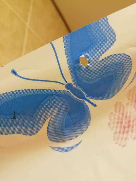 Фотография покупателя товара Штора для ванной «Бабочки», 180×180 см, полиэтилен - Фото 1