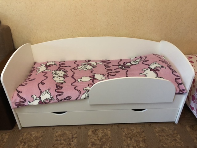 Фотография покупателя товара Кровать «Бейли», 700 × 1600 мм, с ортопедическим основанием, цвет белый