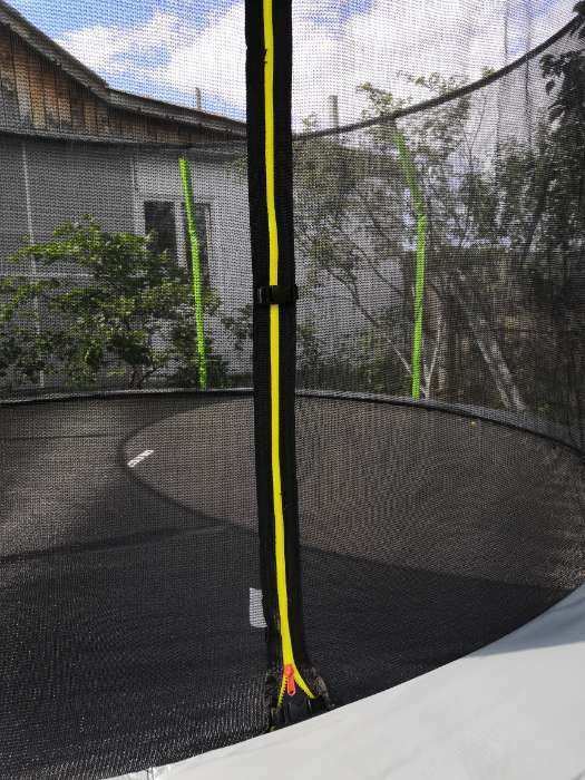 Фотография покупателя товара Батут ONLYTOP, d=427 см, высота сетки 173 см, с лестницей, цвет серо-салатовый - Фото 24