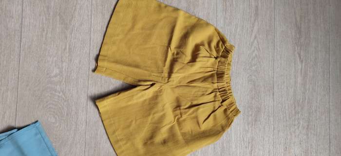 Фотография покупателя товара Шорты-бермуды для девочки MINAKU: Cotton collection цвет горчичный, рост 104 - Фото 1