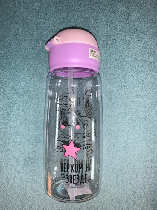 Фотография покупателя товара Бутылка для воды «Верхом на звезде», 750 мл - Фото 6