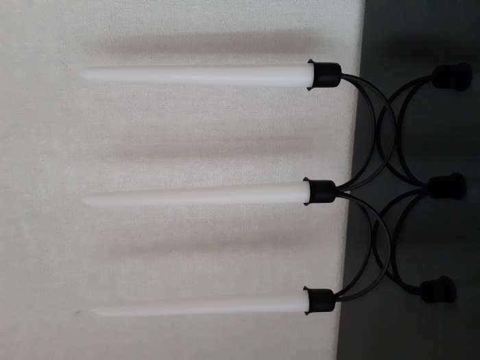 Фотография покупателя товара Подсвечник металл на 3 свечи "Качели" чёрный 8,5х26,5х5,5 см - Фото 1