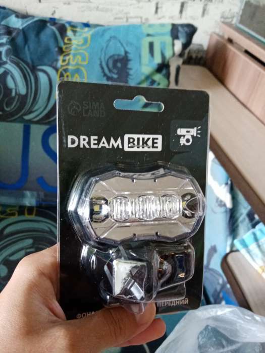 Фотография покупателя товара Фонарь велосипедный Dream Bike JY-6090F, передний, 5 диодов, 3 режима - Фото 2