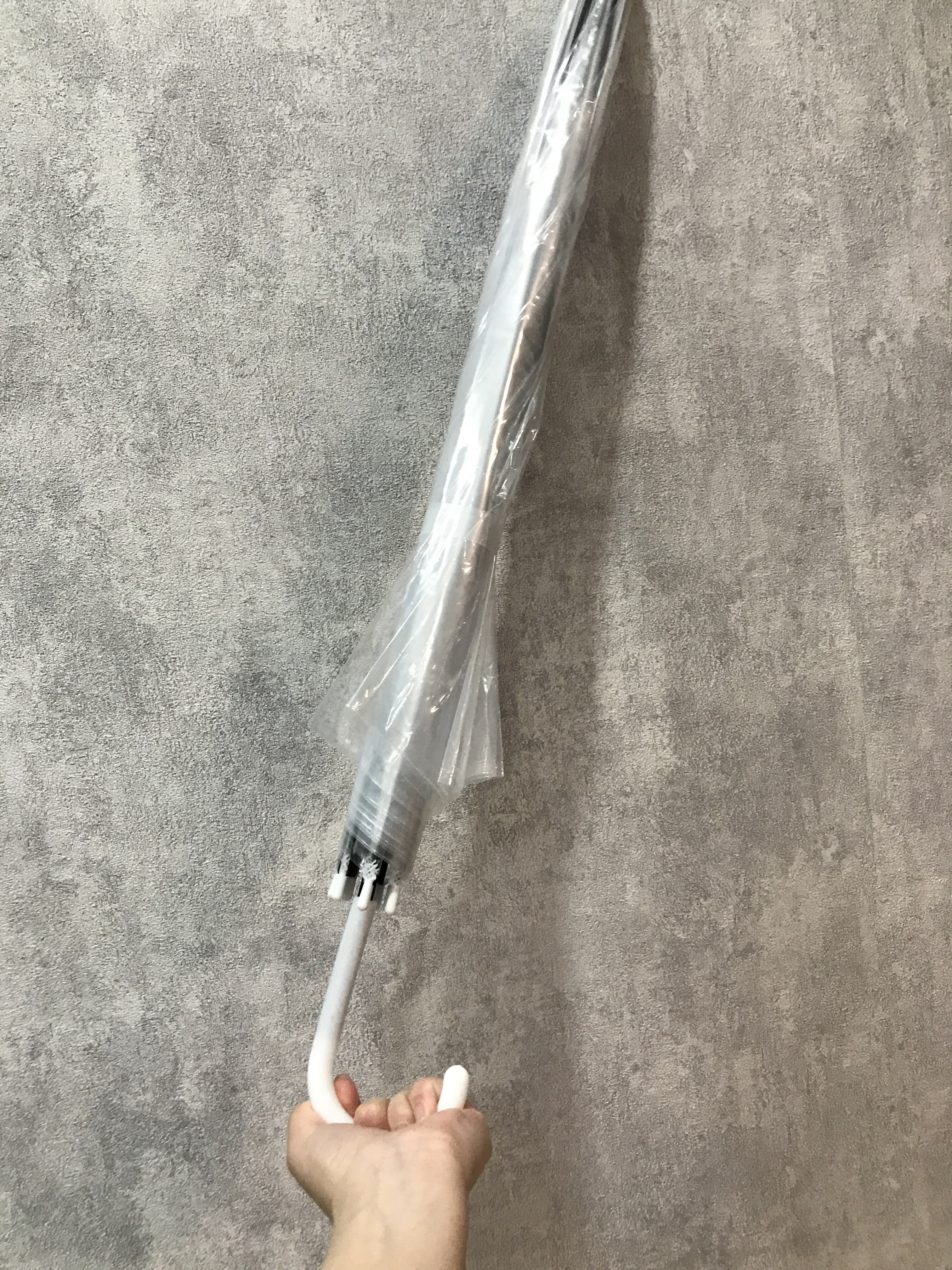 Фотография покупателя товара Зонт - трость полуавтоматический, 8 спиц, R = 46 см, цвет МИКС