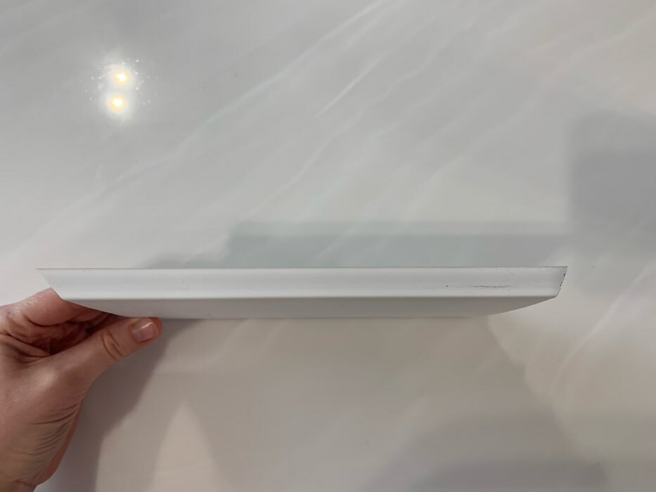 Фотография покупателя товара Плинтус пластиковый ударопрочный белый 122х12х2000мм - Фото 6