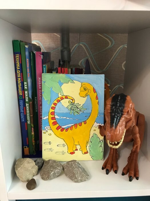 Фотография покупателя товара Картина по номерам для детей «Динозаврик», 21 х 15 см - Фото 1