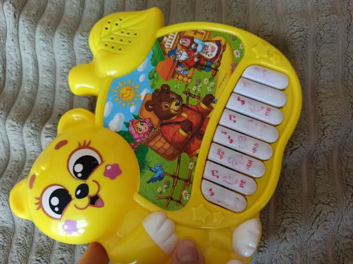 Фотография покупателя товара Музыкальная игрушка-пианино «Медвежонок», ионика, 4 режима игры, работает от батареек - Фото 1