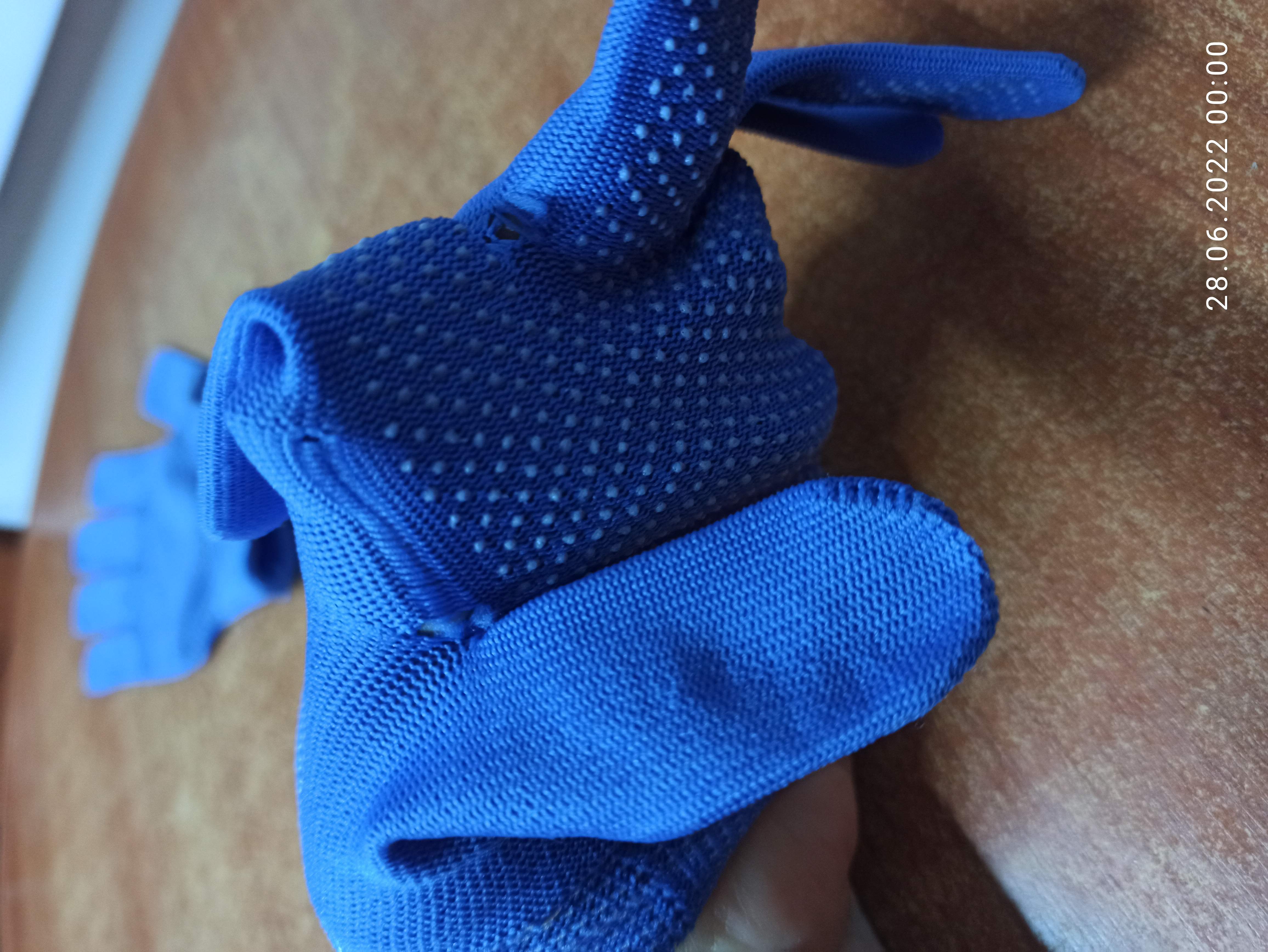 Фотография покупателя товара Перчатки рабочие, х/б, с нейлоновой нитью, с ПВХ точками, размер 8, синие, Greengo - Фото 5