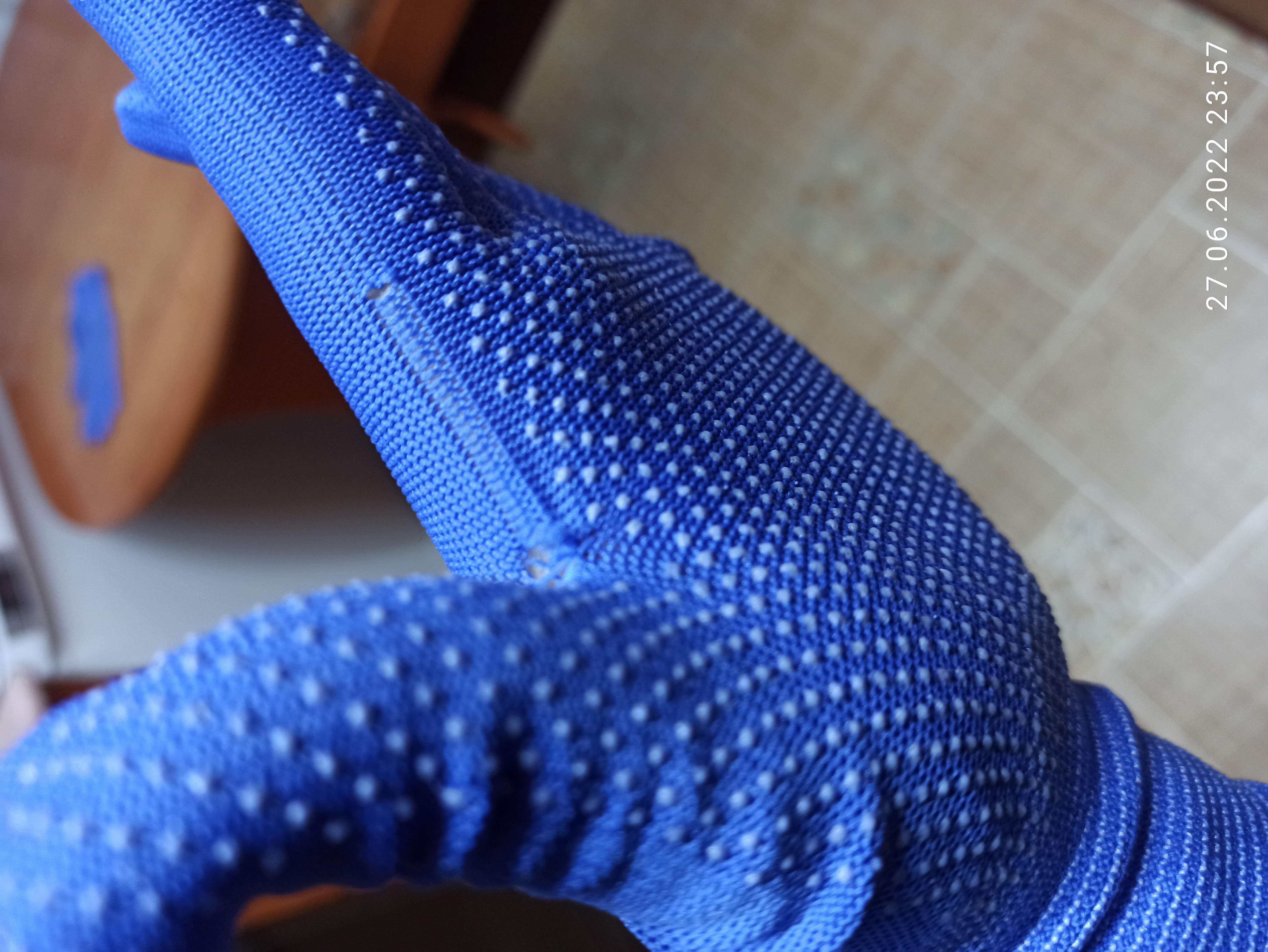 Фотография покупателя товара Перчатки рабочие, х/б, с нейлоновой нитью, с ПВХ точками, размер 8, синие, Greengo