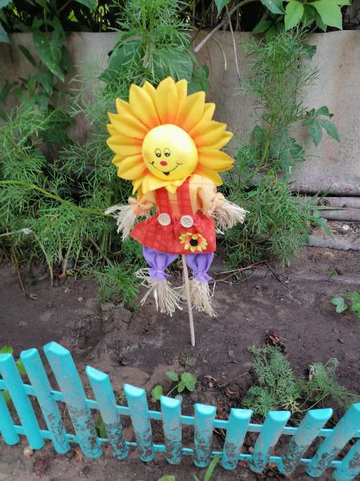 Фотография покупателя товара Огородное пугало «Солнце», h = 50 см, МИКС, Greengo - Фото 3