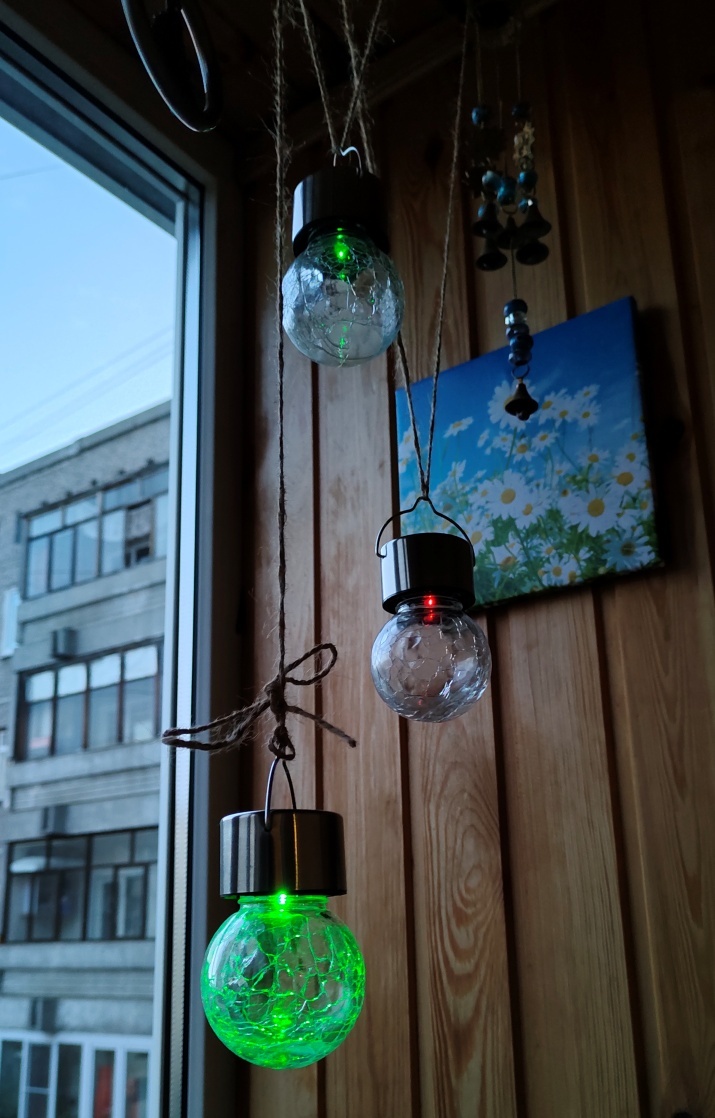 Фотография покупателя товара Садовый светильник на солнечной батарее «Лампочка», 7 × 9 × 7 см, 1 LED, свечение RGB