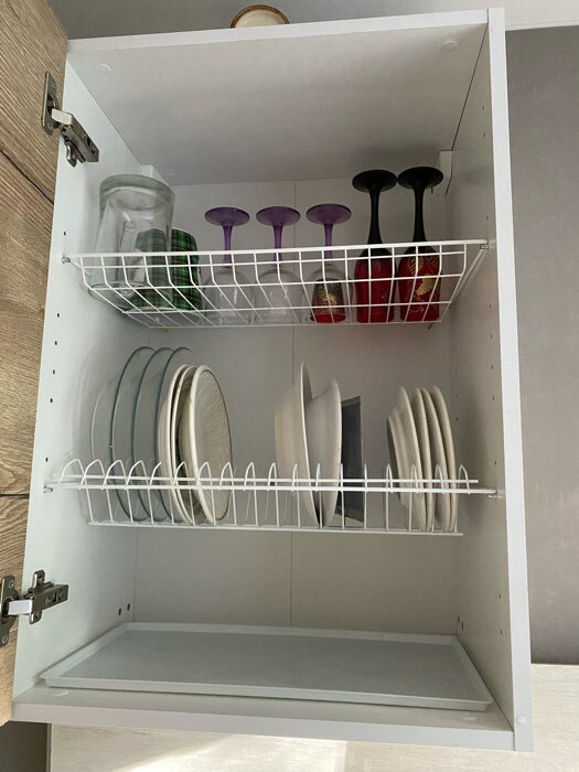 Фотография покупателя товара Комплект посудосушителей с поддоном для шкафа 80 см, 76,5×25,6 см, цвет белый - Фото 6
