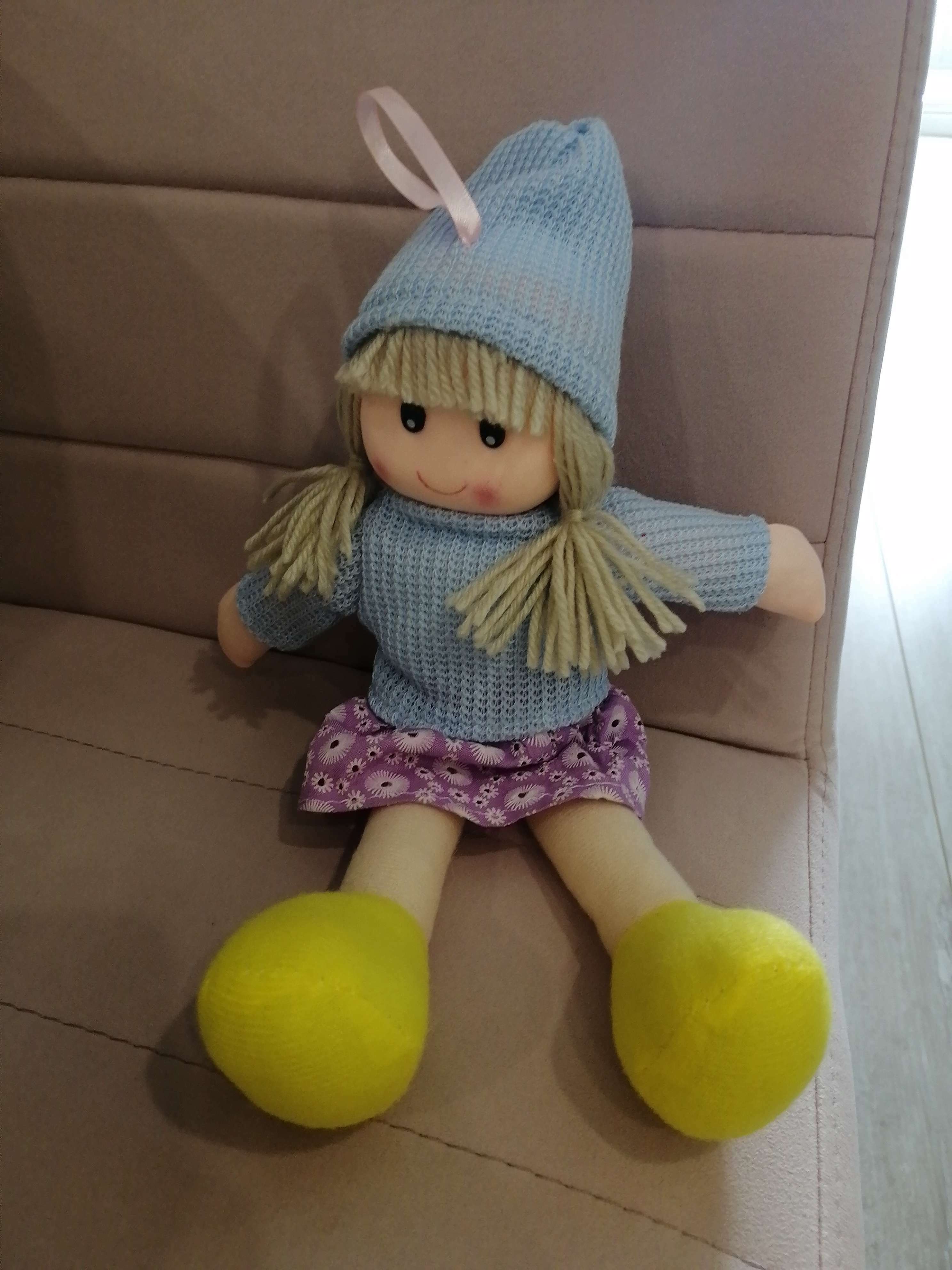 Фотография покупателя товара Мягкая игрушка «Кукла», в шапке, цвета МИКС - Фото 1