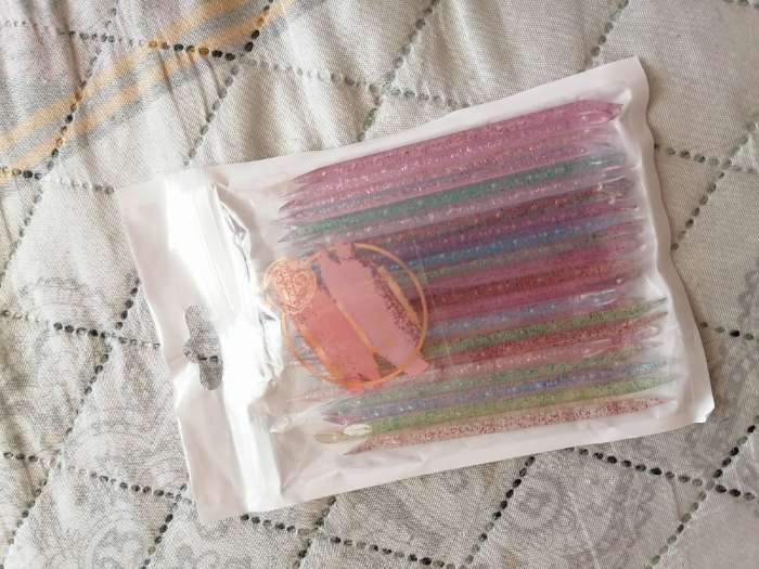 Фотография покупателя товара Набор палочек для маникюра, двусторонние, 50 шт, 9,5 см, цвет МИКС