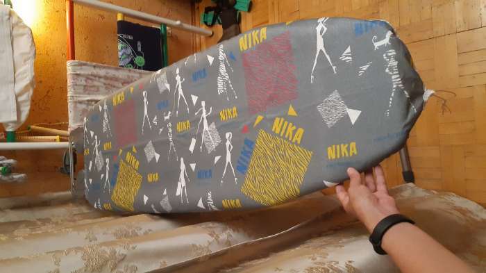 Фотография покупателя товара Чехол для гладильной доски Nika, 130×48 см, с поролоном, антипригарный, рисунок МИКС - Фото 11