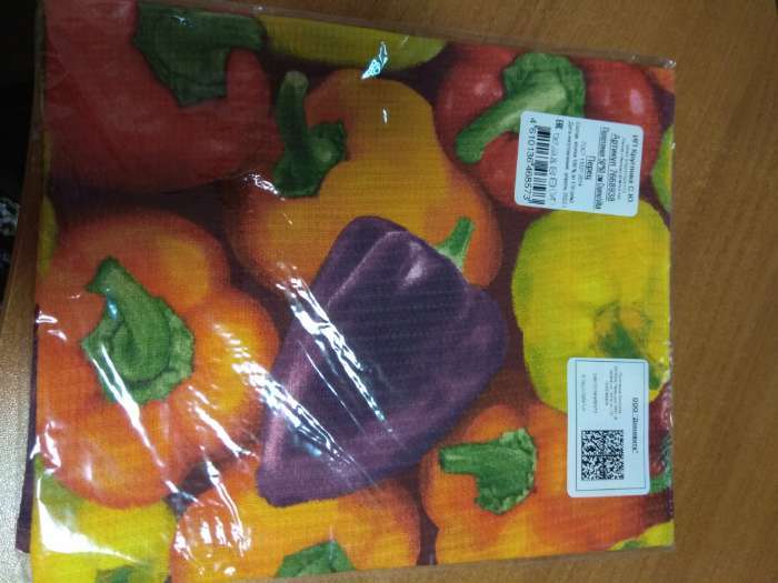 Фотография покупателя товара Полотенце  Перец 50х60см, вафля 170г/м, хл100% - Фото 1