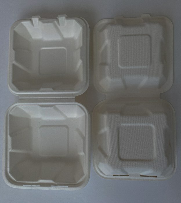 Фотография покупателя товара Ланч - бокс, коробка для бенто-торта и бургера, 450 мл, 15,2×15,4×8,8 см, сахарный тростник - Фото 11