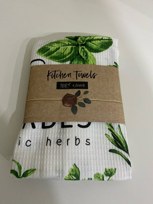 Фотография покупателя товара Набор кухонных полотенец Доляна Fines herbes, 35×60 см-2 шт., 100% хлопок - Фото 1