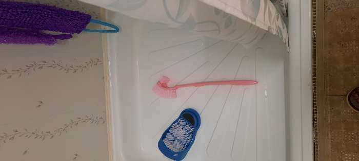 Фотография покупателя товара Щётка для уборки двойная Доляна, 49 см, цвет МИКС