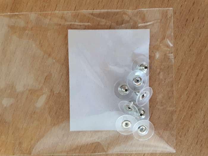 Фотография покупателя товара Заглушки силиконовые с металлической втулкой, набор 5 пар, 6×5 мм, d=10 мм, цвет серебро