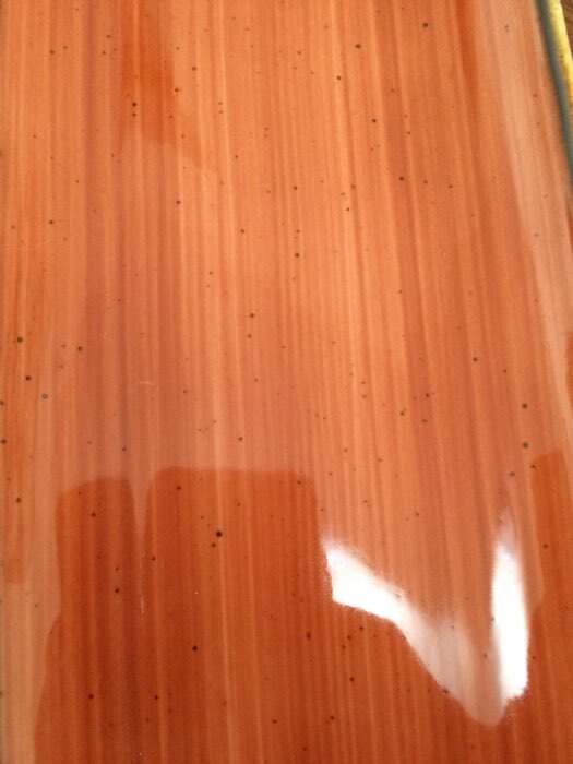Фотография покупателя товара Блюдо керамическое сервировочное «Сапфир», 31×12 см, цвет оранжевый - Фото 5