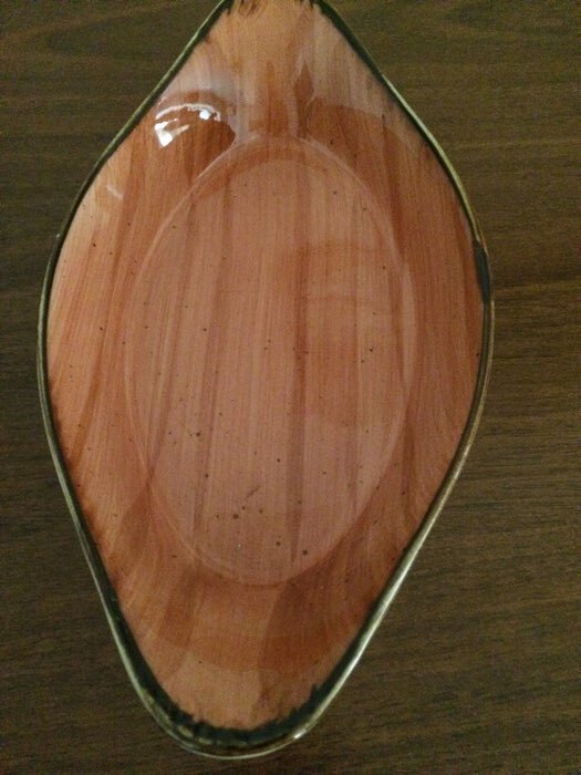 Фотография покупателя товара Блюдо керамическое сервировочное «Сапфир», 25,5×14×5,5 см, цвет оранжевый