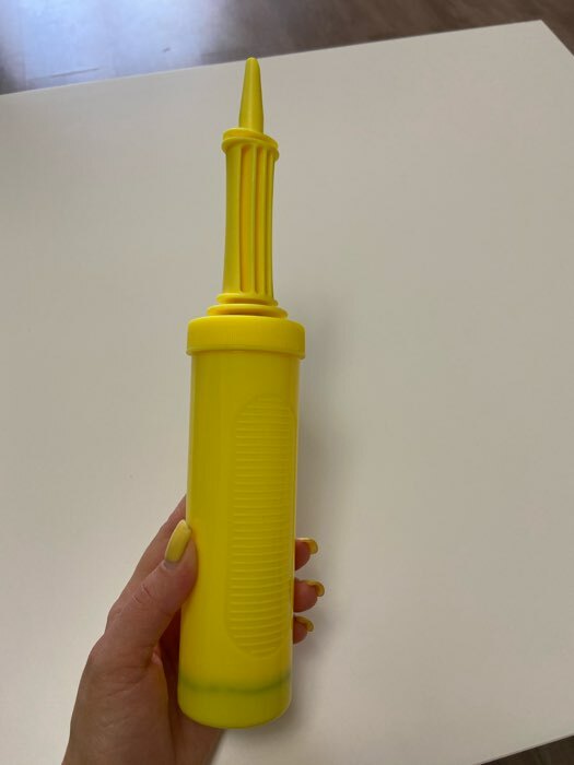 Фотография покупателя товара Насос для шаров, 27 см, цвета МИКС - Фото 2