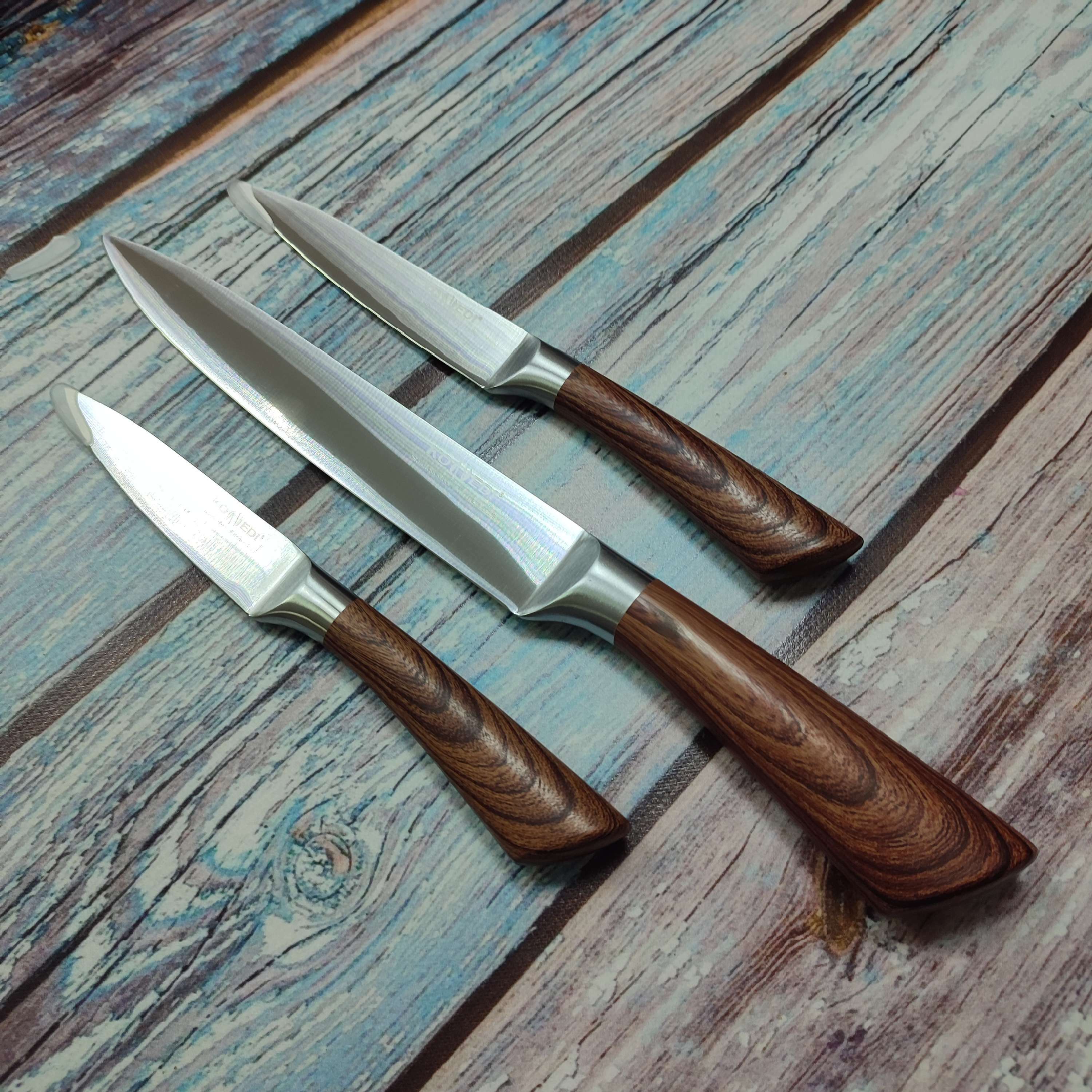 Фотография покупателя товара Нож универсальный Доляна Forest, лезвие 12,5 см, цвет коричневый - Фото 2