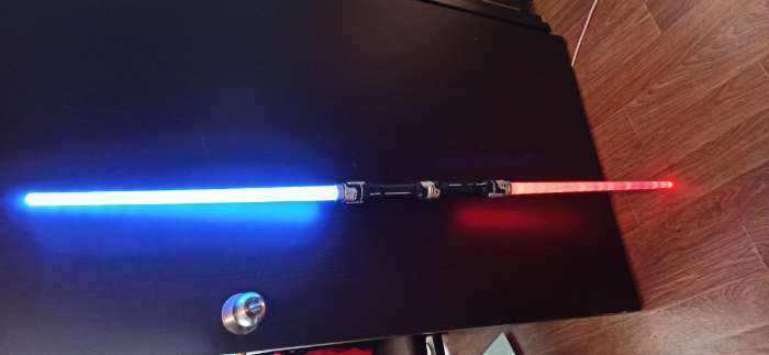 Фотография покупателя товара Двойной световой меч «Сила джедая», работает от батареек - Фото 2